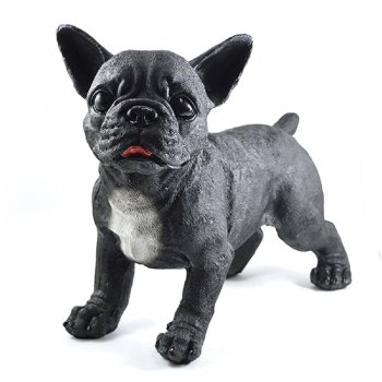 Cachorro Bulldog Francês Bidu Preto - 27x15,5x32cm