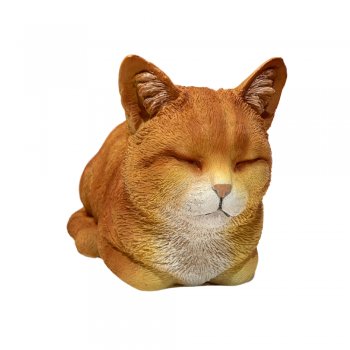 Gato Deitado Laranja - 33x19x16,5cm
